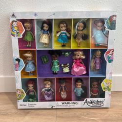 Disney animators’ Collection 5” 14 Mini Dolls Gift Set New In Box