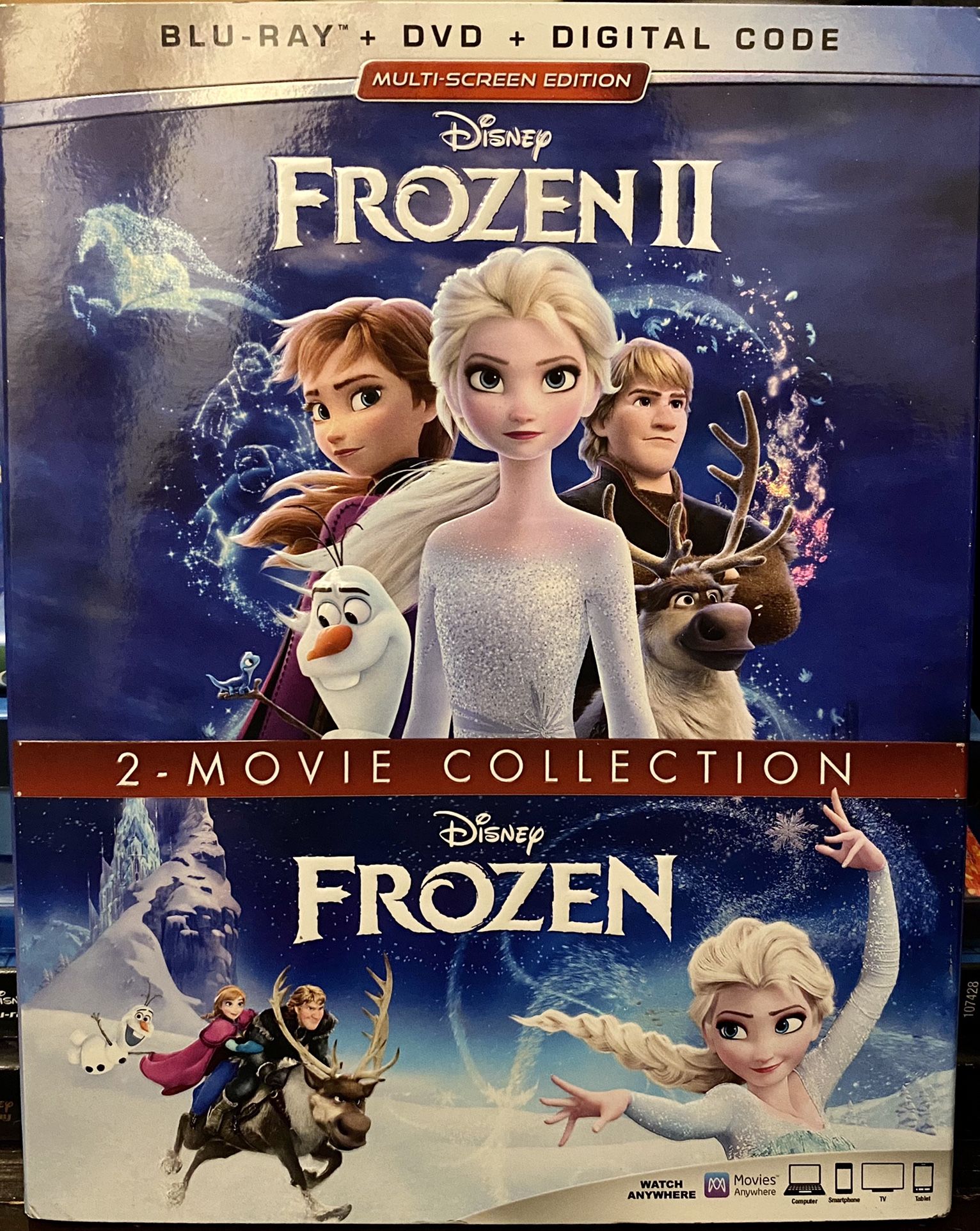 Disney’s Frozen 1 & 2, Two Movie Collection Blu-ray 