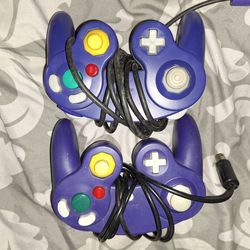 Nintendo GameCube Controller Indigo Purple Official DOL-003 Lot of 2 Tested $45