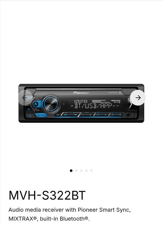 Pioneer MVH-S322BT Digital media receiver