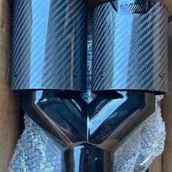 BMW M Style Carbon Fiber Exhaust Tips 4in