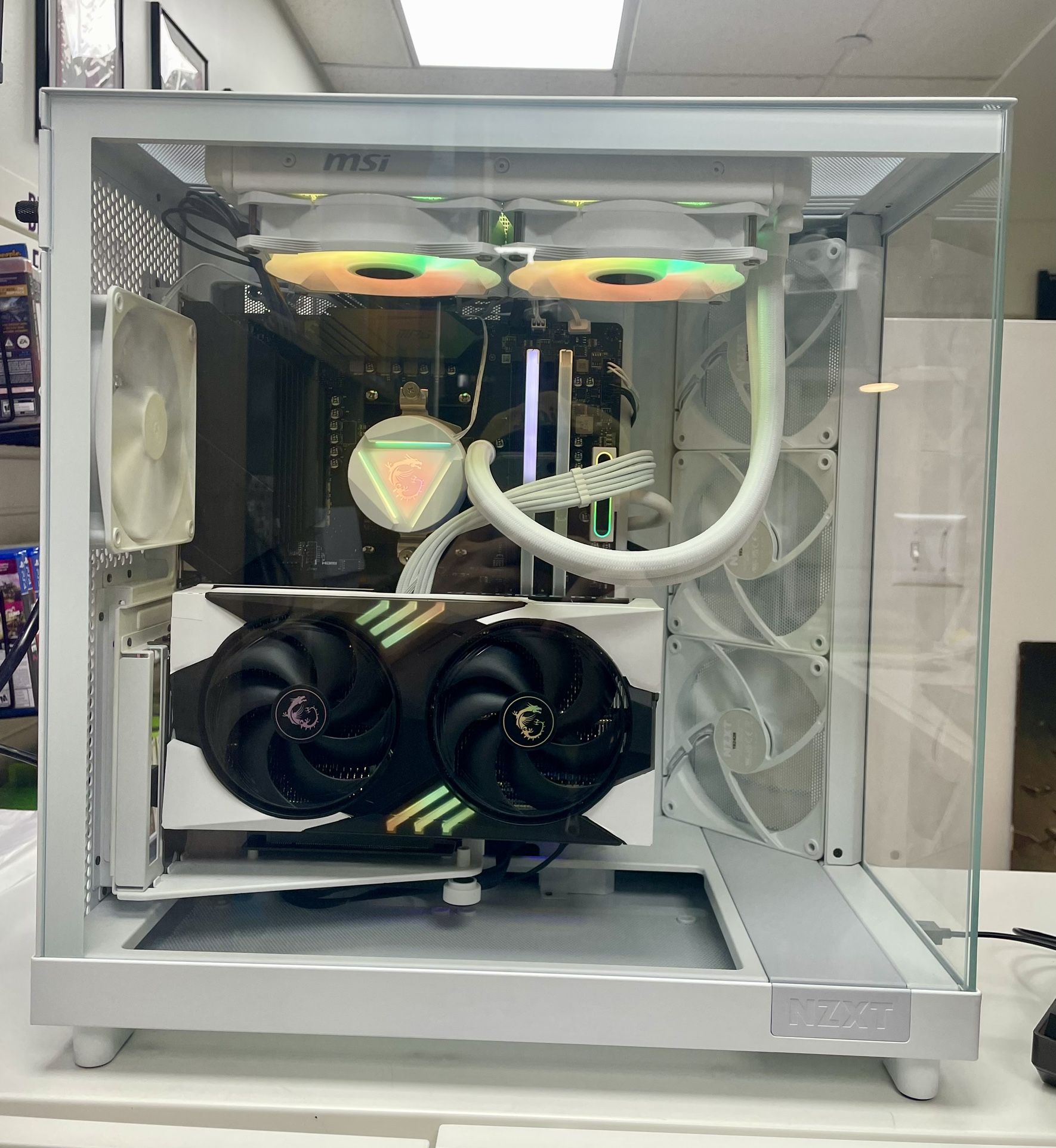 Beautiful Light Styled - Watercooled Gaming PC - Ryzen 7 - 5060 Ti - 32gb - 1tb