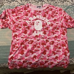 Pink Men Bape Shirt XL