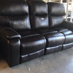 Brown Cosco  Leather Couch 