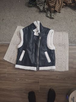 Sherpa Black Vest Jacket 