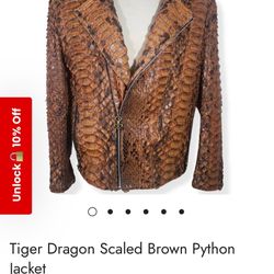 King Python Jacket Exotic Leather 100% Authentic 