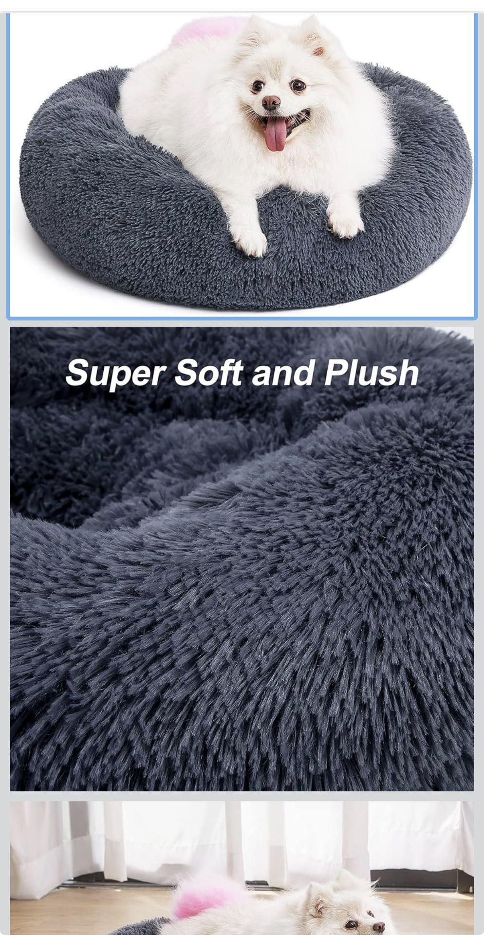 MIXJOY Orthopedic Dog Bed Comfortable Donut Cuddler Round Pet Beds Ultra Soft