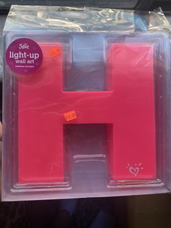 Letter H Wall Art Light Up Kids room