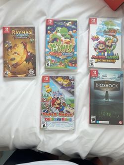 Nintendo Switch Game Lot - 8 Games - Mario, Yoshi, Rayman, Mega Man & More
