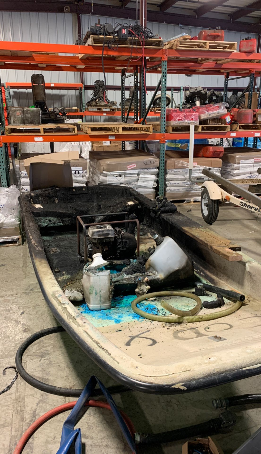 Burnt boat