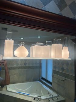 Perfume bottle barroom light fixture