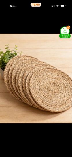 30 pcs Natural Handwoven Placemat Set - Heat Resistant Dining Table Decor - Boho Home Kitchen