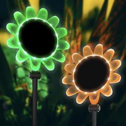 2-Pack Sunflower Outdoor Solar Lights, Waterproof w/ Remote (have 2 sets) 