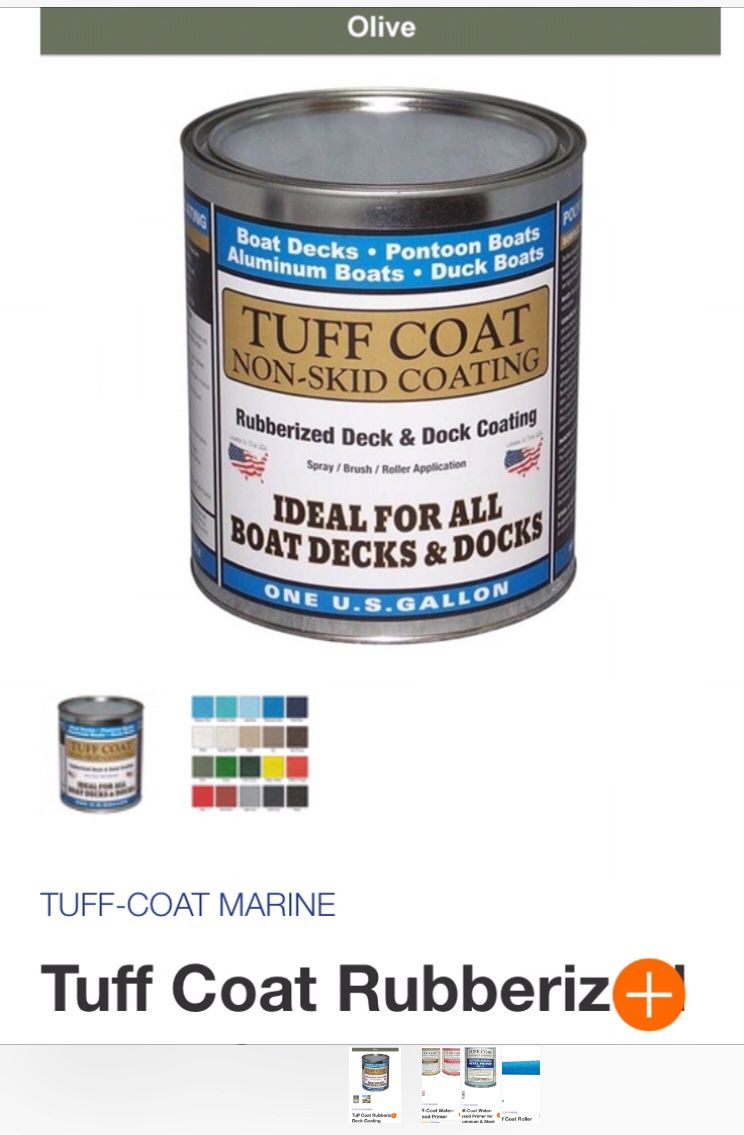 Tuff Coat Rubberized marine non slip paint and Primer excellent for a duck hunting boat