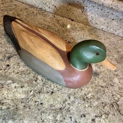 1985 Craft-Tex 15” Weathered Mallard Drake Duck Decoy