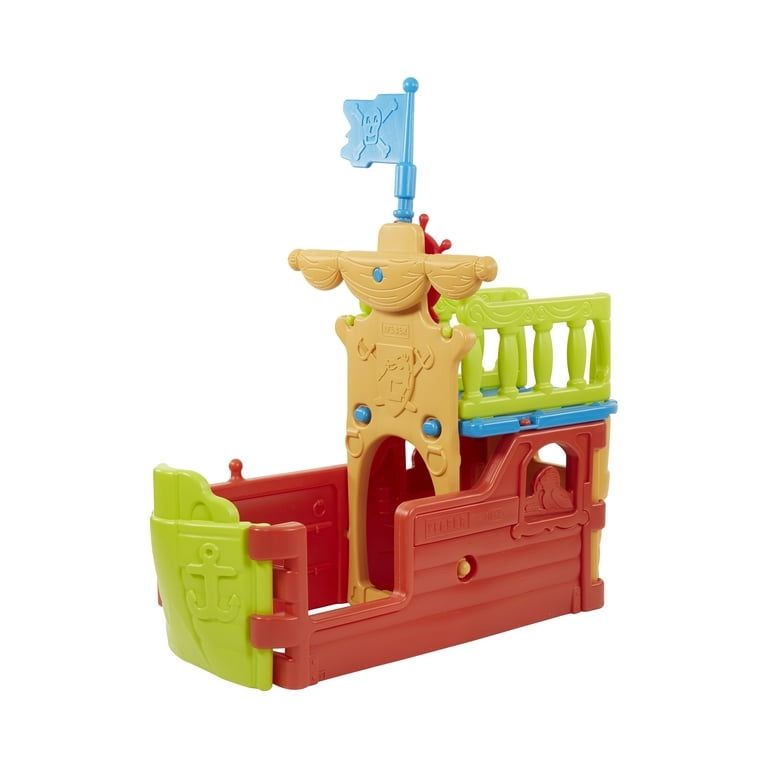 FEBER PIRATE SHIP, Pirate Ship Playhouse, ECR4Kids Buccaneer Boat, Play Structure, Toddler Playhouse