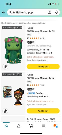 Funko Pop Te Ka & Te Fiti