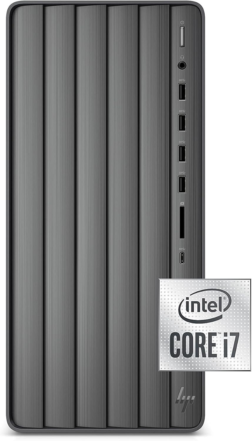 HP ENVY Desktop Computer, Intel Core i7-10700, 16 GB RAM, 1 TB Hard Drive & 512 GB SSD Storage, Windows 10 Pro (TE01-1254, 2020 Model)