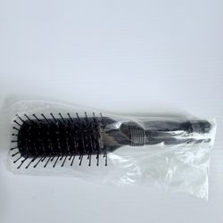 Black Style Vented Hair Brush with Ball-Tip Bristles — New in Plastic Packaging