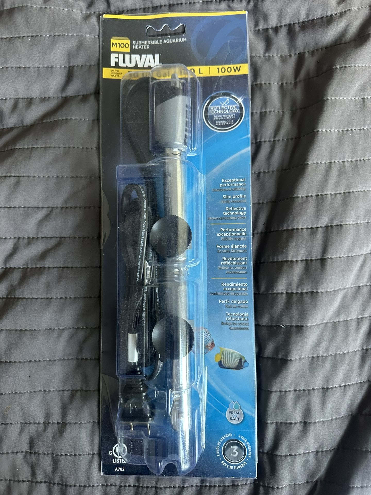 Fluval Heater M100 Up To 30 Gallons / Brand New!