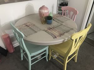 4 Handmade Brand New Straw Chairs One Blue Child Chair One