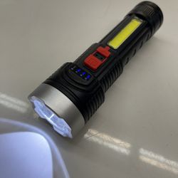 USB Handheld Flashlight 500LM Rechargeable Portable COB Flashlight for Outdoor Camping Fishing Lamp