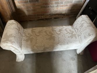 Off White Upholstered Bench