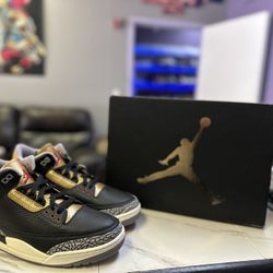 Jordan 3 Black Cement Gold