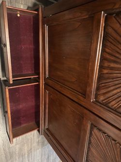 Armoire with removable rod and shelf