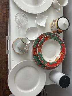 Apartment Starter Dish Set, 42 Pieces, Plates, Bowls, Mugs, Vintage Mix