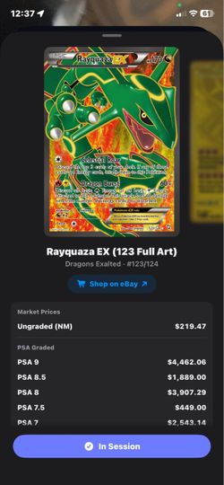 Rayquaza EX Full Art Pokemon Card 123/124