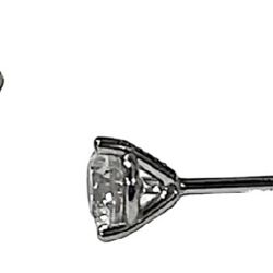 Women Diamond Stud Earrings 14kt White Gold 