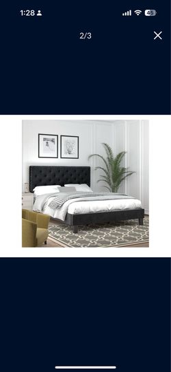 King size bed with memory foam mattress