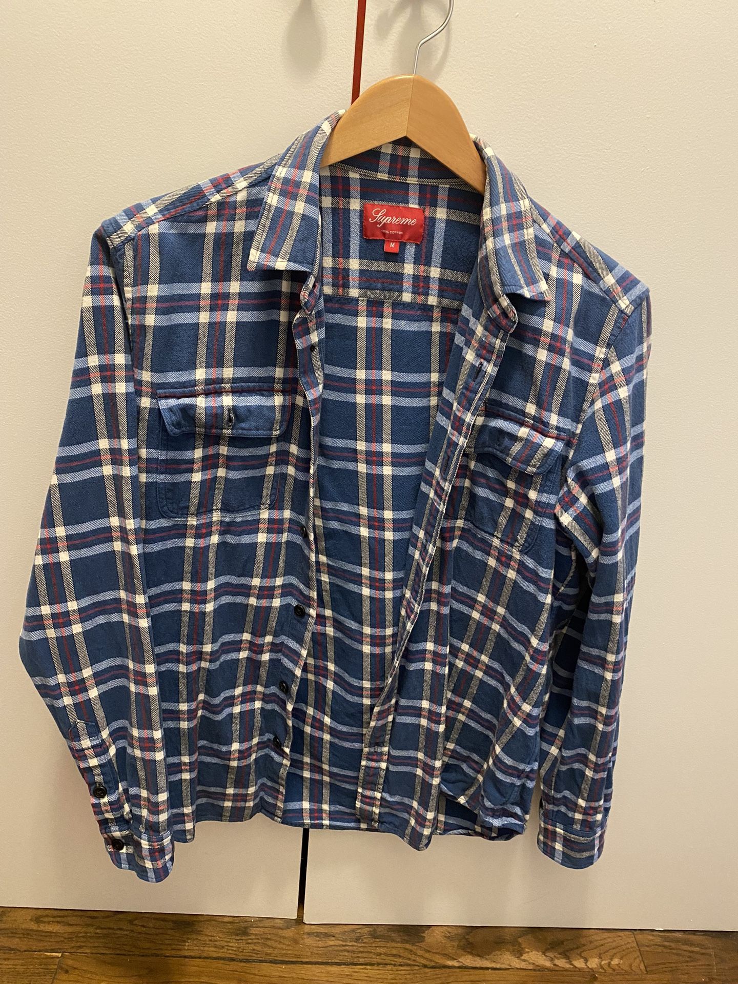 SUPREME Flannel Rare Sz Medium