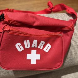 Red lifeguard fanny pack or hip pack