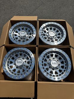 New 8x6.5 Machined 17” Black Rhino Primm Wheels Dodge GMC Chevy Ram Ford Silverado Sierra 2500 8 Lug