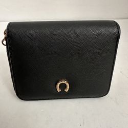 Small  zip around card case wallet  Black 4”x3”