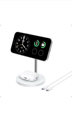 New Anker MagGo 2-in-1 MagSafe Compatible Qi2 15W Wireless Charging Stand