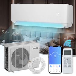 mollie 24000 BTU 20 SEER WIFI Enabled Mini Split Air Conditioner & Heater, Wall-Mounted AC Unit Cools Rooms up to 1500 Sq.Ft, Energy Efficient Inverte
