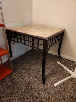 Stone top end table