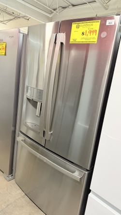 GE THREE DOOR STAINLESS STEEL REFRIGERATOR