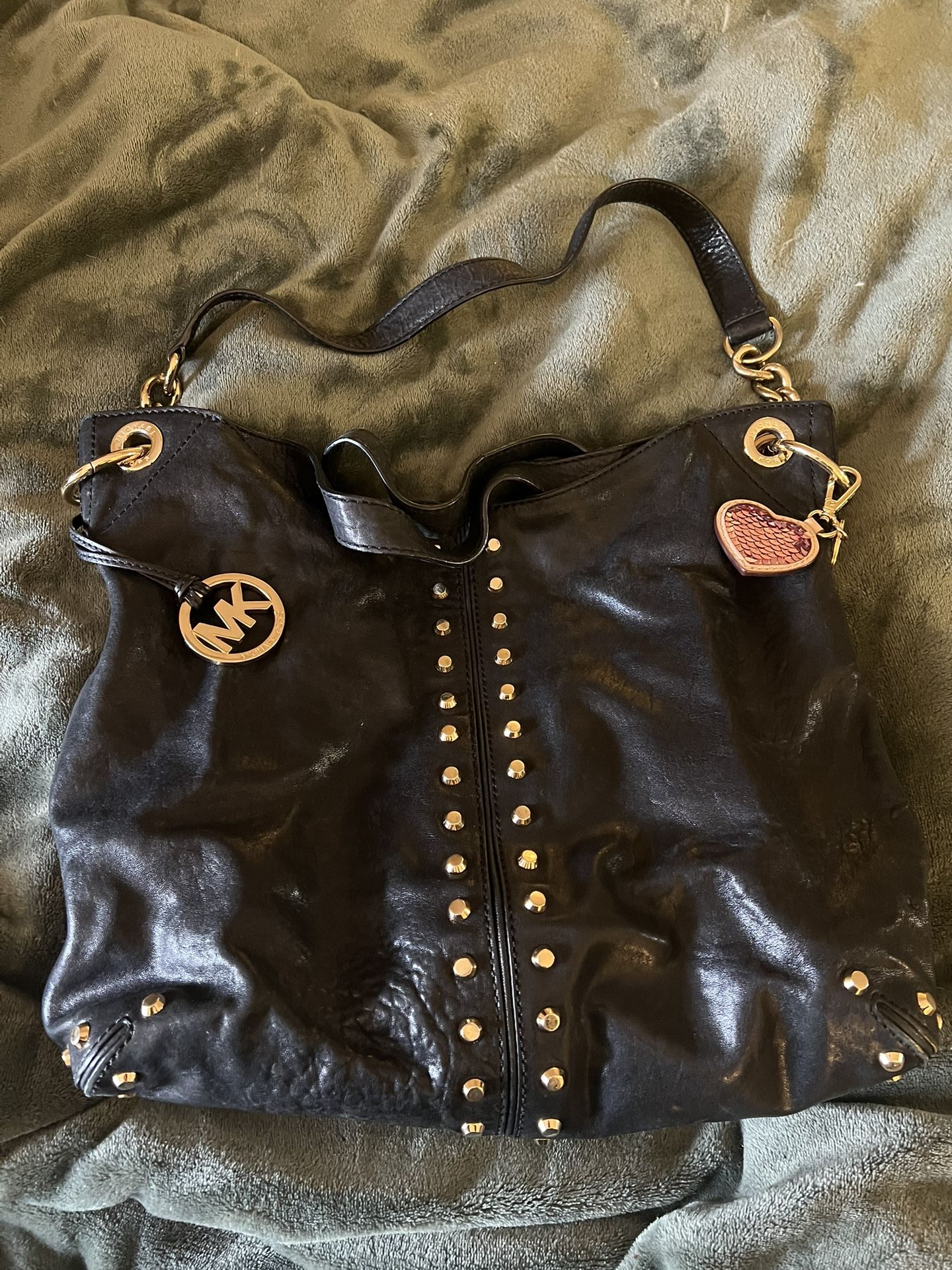 Michael Kors Black Leather Large Tote