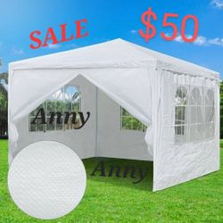 10 ft. x 10 ft. White Outdoor Side Walls Canopy Tent,Carpa,Canopies For Perties,party Tent 