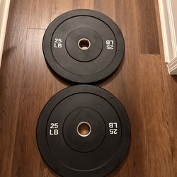 New. Two 25 LB Rubber Weight Plates