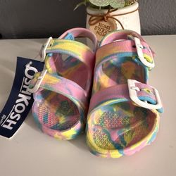 🌈 OshKosh B’gosh Rainbow Sandals – Size 4 – Like New! 🌸