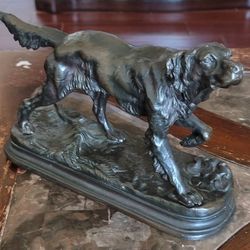Pointing Dog Bronze  By Jules Moigniez  OBO
