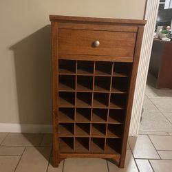 Walnut Wine Rack Cabinet Bar