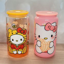 Hello Kitty Glass Cups 