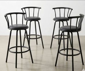 Set of 4 swivel barstools