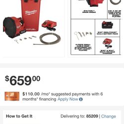 M18 FUEL 18-Volt Lithium-Ion Cordless Drain Cleaning Snake Auger with 1/4 in. and 3/8 in. Cable Drive Kit